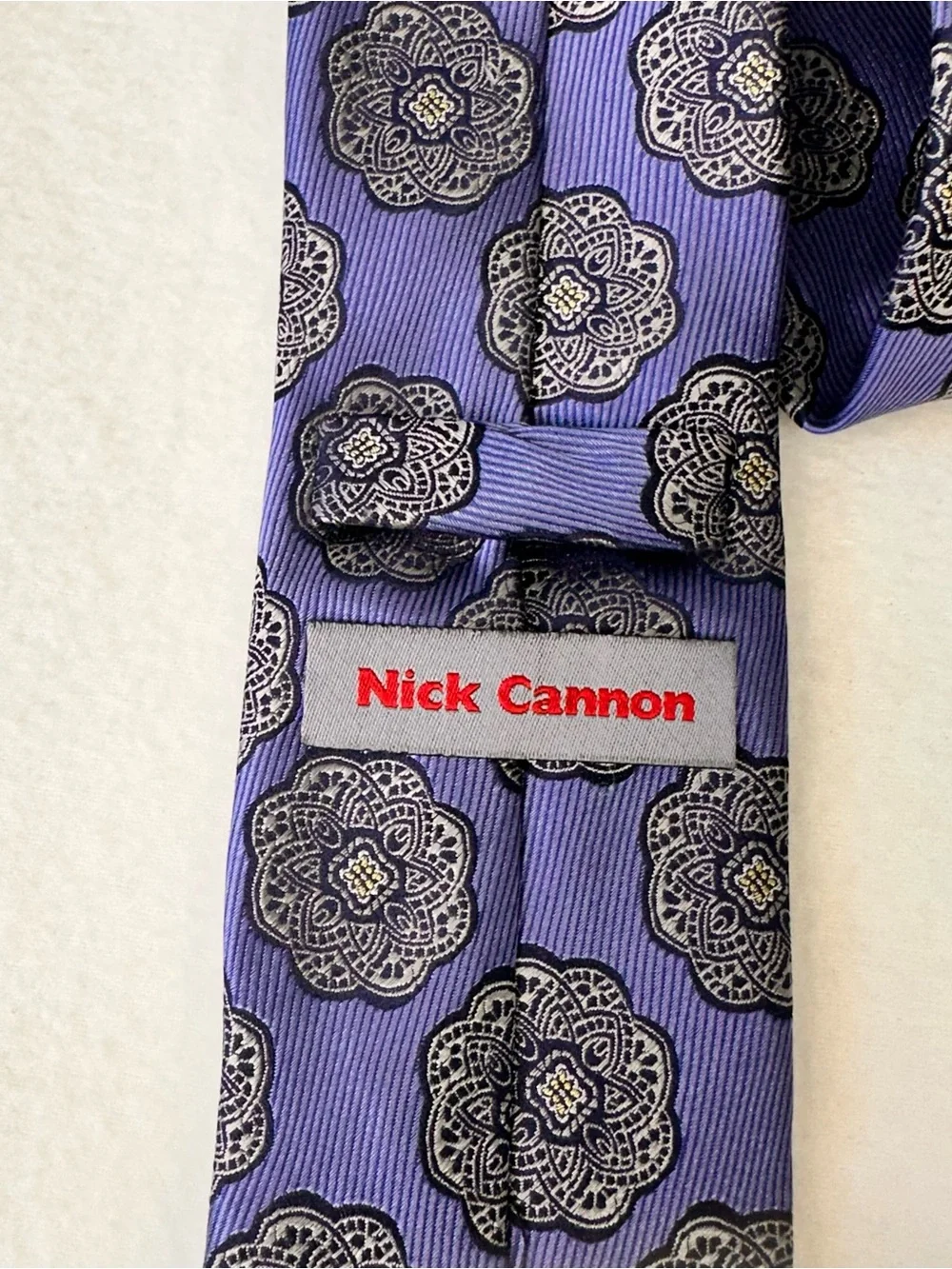 Purple Floral Medallion Men's Tie